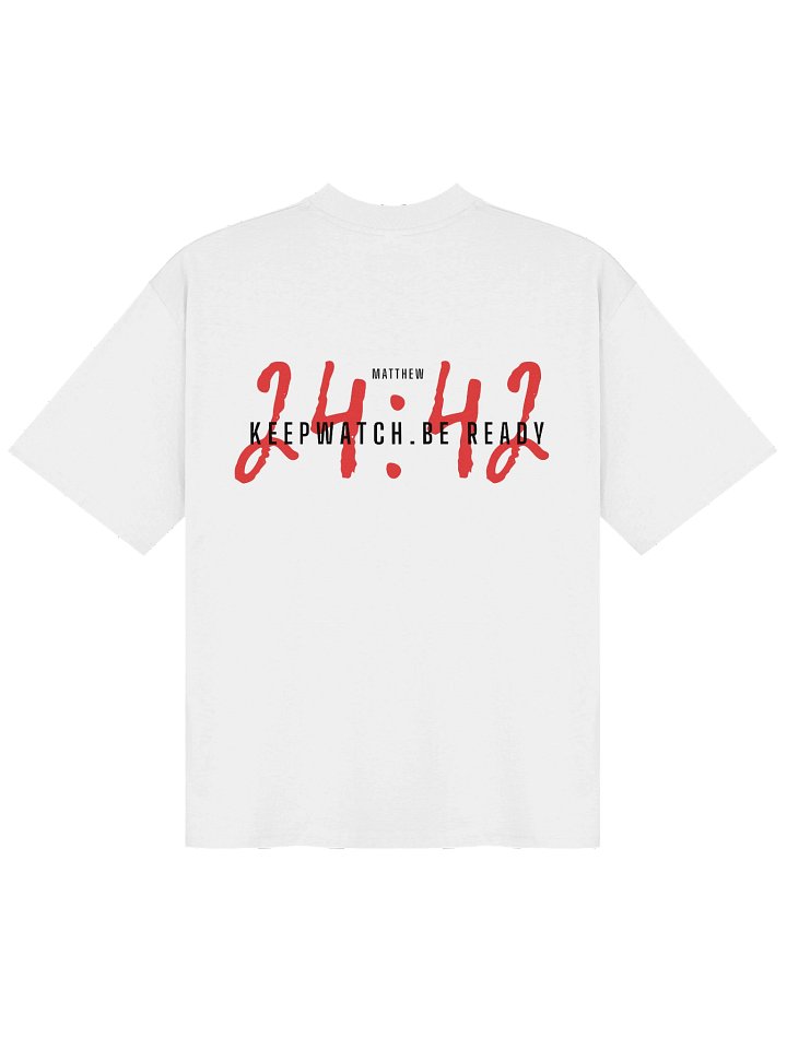 KEEP WATCH.BE READY TEE [WHITE] product image (1)