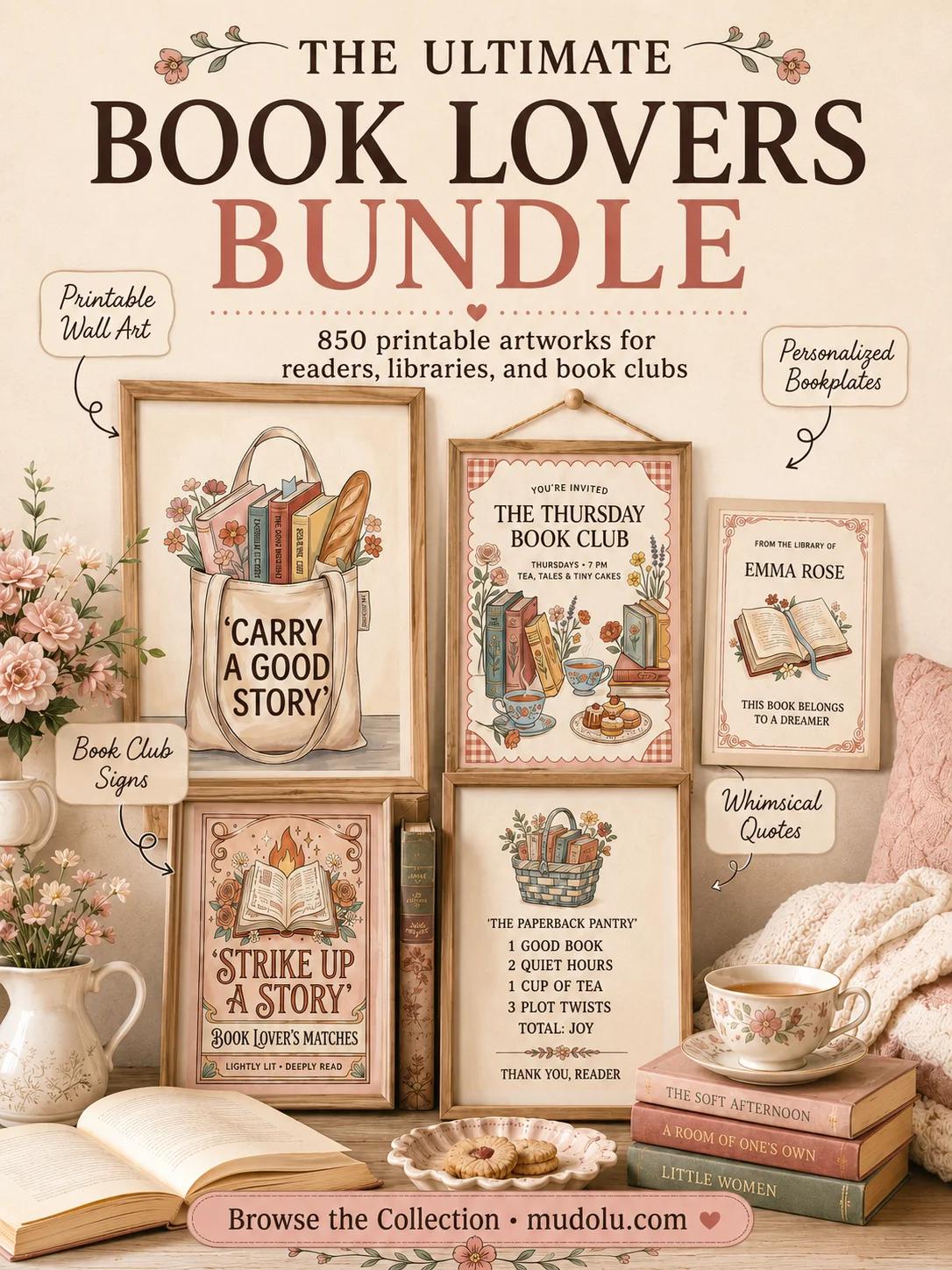 850 Printable Book Lover Bundle product image (5)