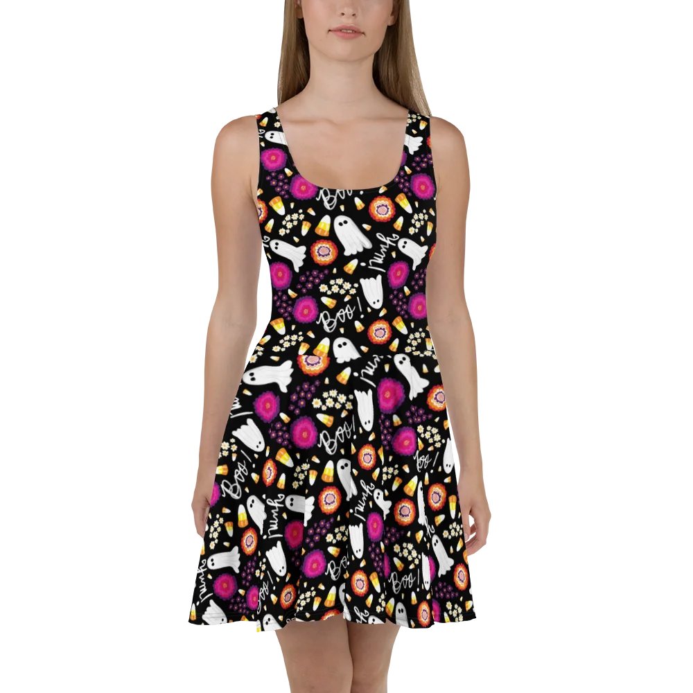 Boo Yum! Skater Dress | Halloween Spooky Fit & Flare | Monique Faella Designs™ product image (2)