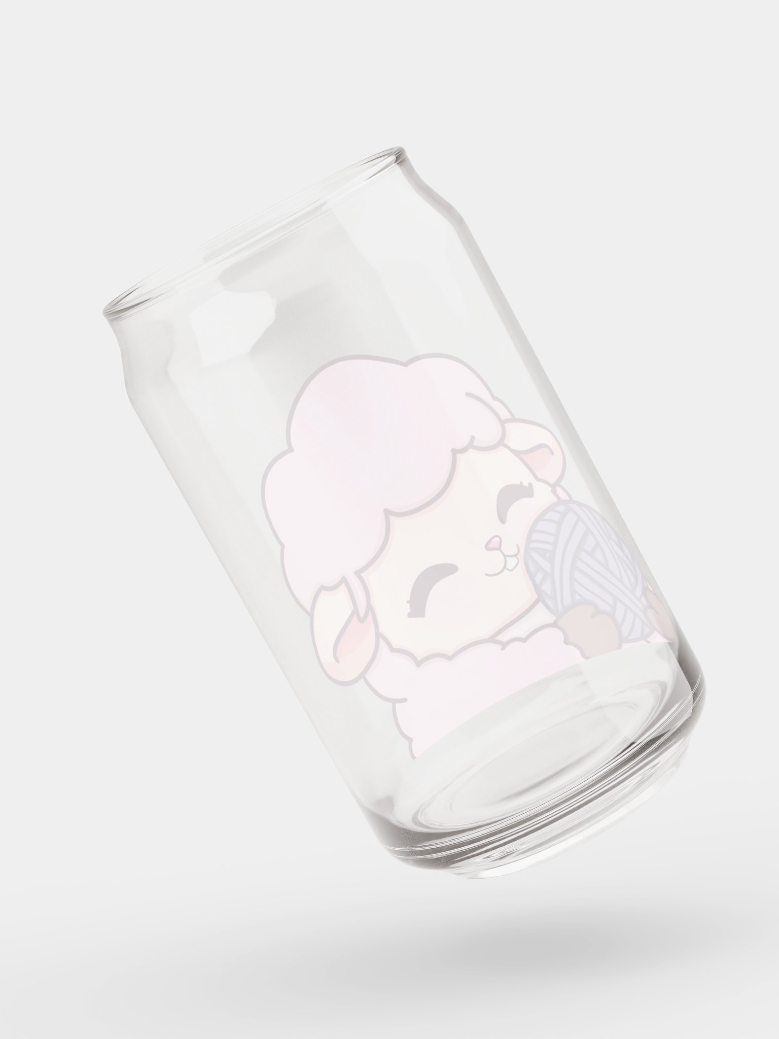 Sheep Hugging Yarn Ball Glass product image (7)