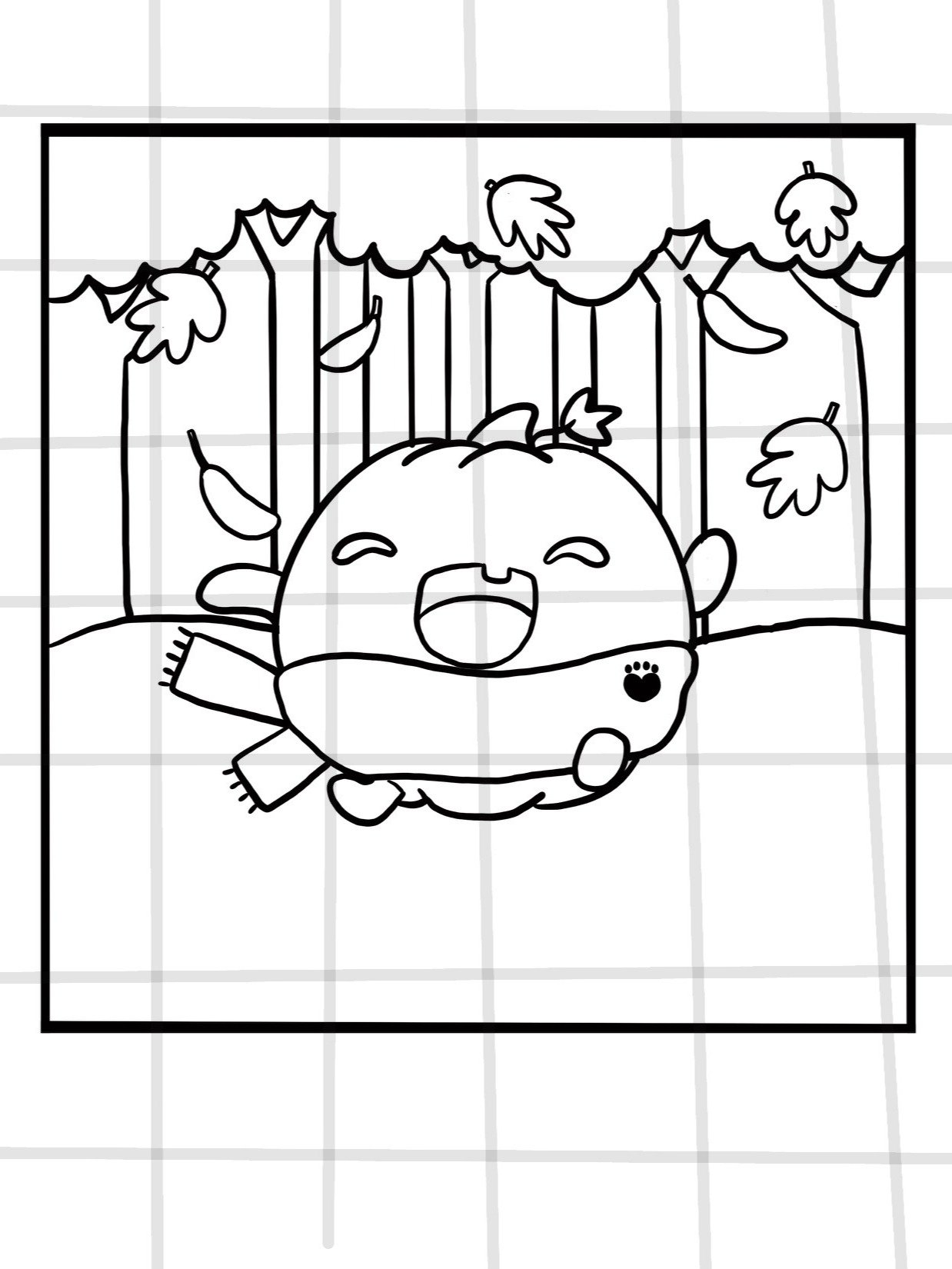 Fall Pumpkin Coloring Page product image (1)
