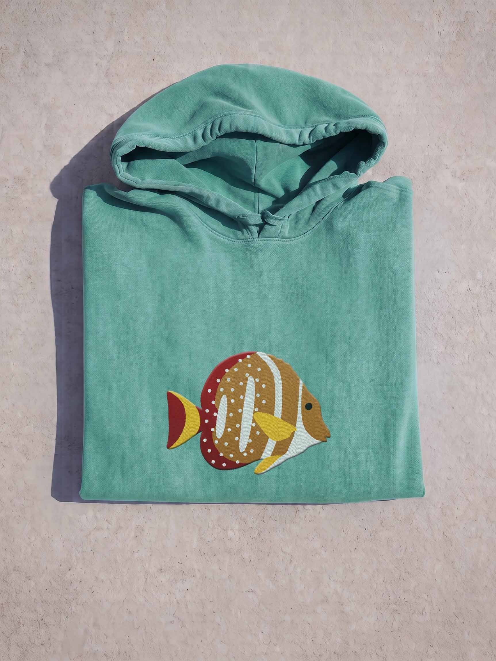 Mustard Tang Embroidered Hoodie | Saltwater Reef Aquarium Fish & Ocean Lover Apparel product image (1)