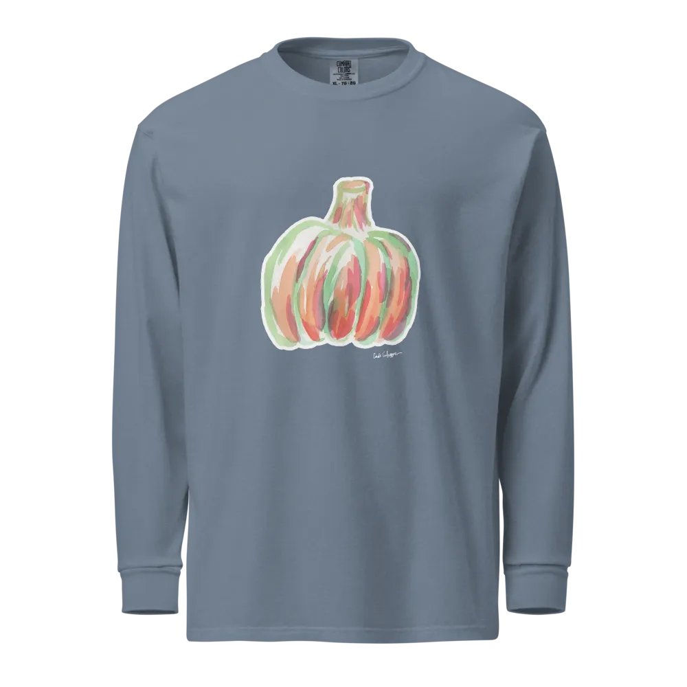 Watercolor Pumpkin Comfort Colors Long Sleeve T-Shirt product image (5)