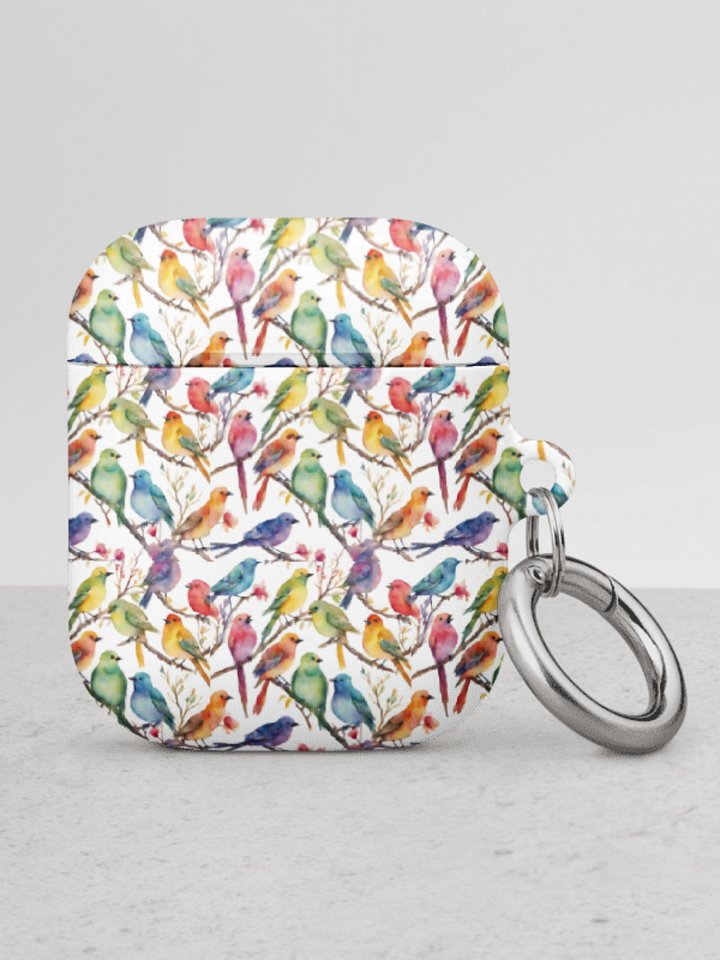 Multi Coloured Birds Ear Bud Case product image (1)