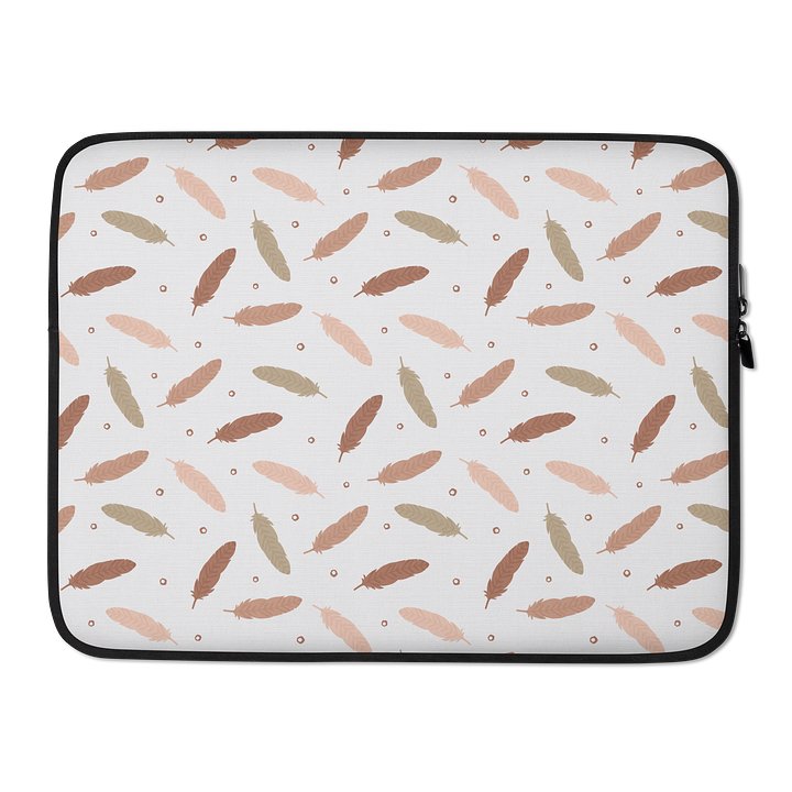 Mocha Mousse Feathers Laptop Sleeve product image (2)