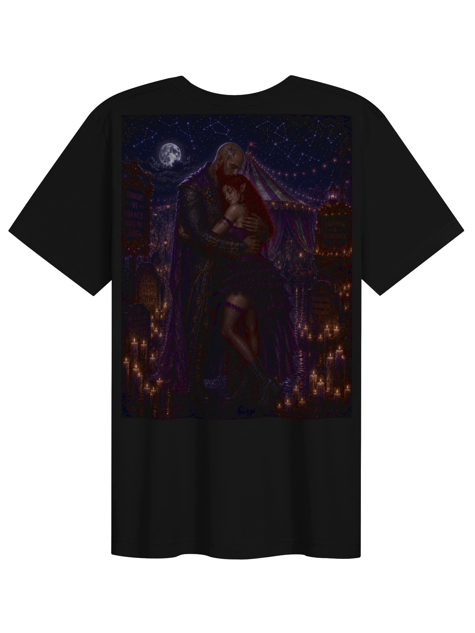 Midnight Carnival Embrace Gothic Fantasy Tee product image (4)