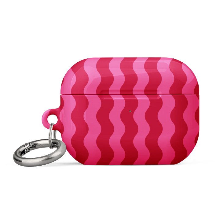 Red and Pink Candy Striped Waves - Aipods Case product image (1)