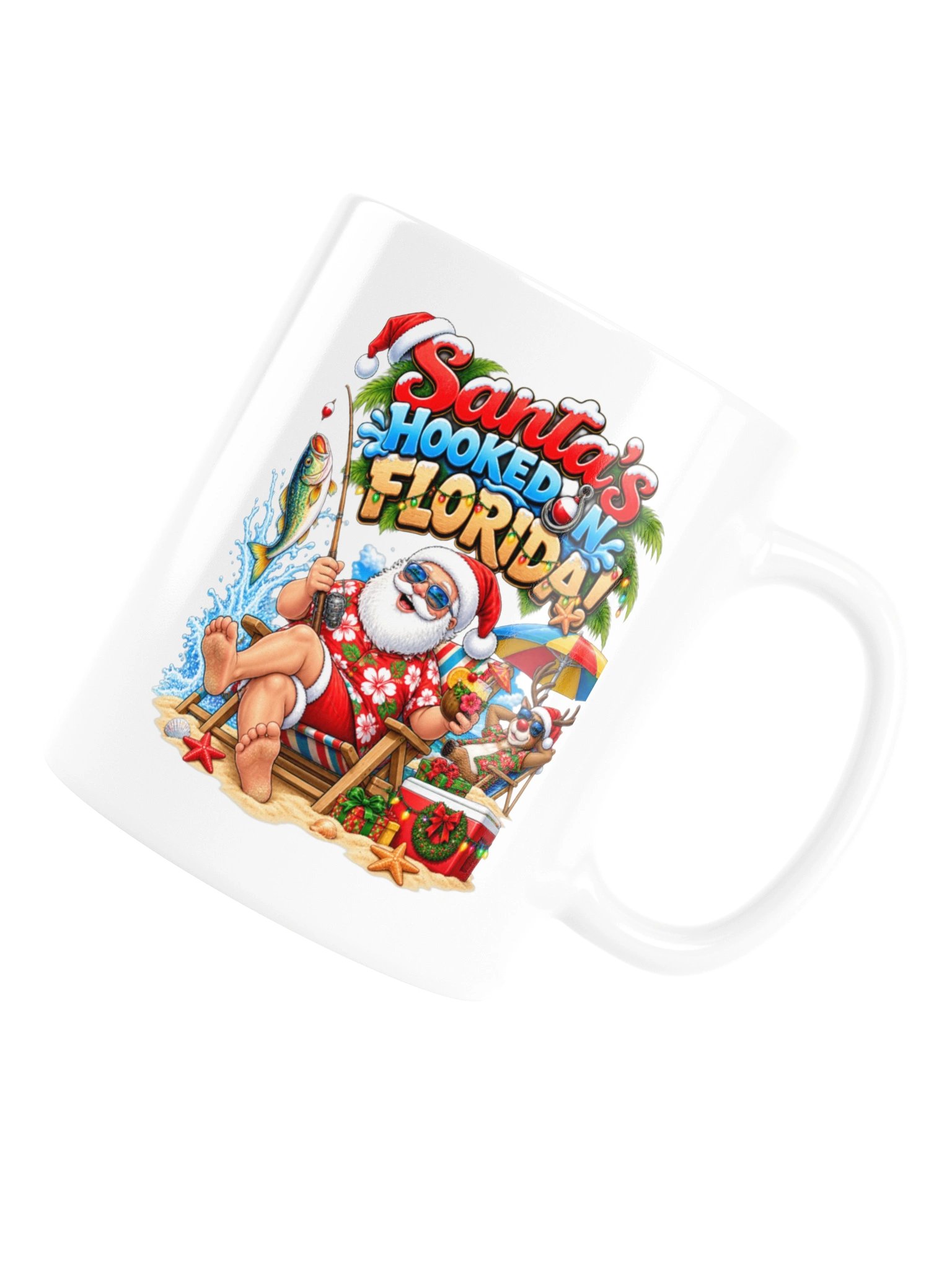 SANTA'S HOOKED ON FLORIDA! — CHRISTMAS WITH A TROPICAL TWIST - MUG product image (16)