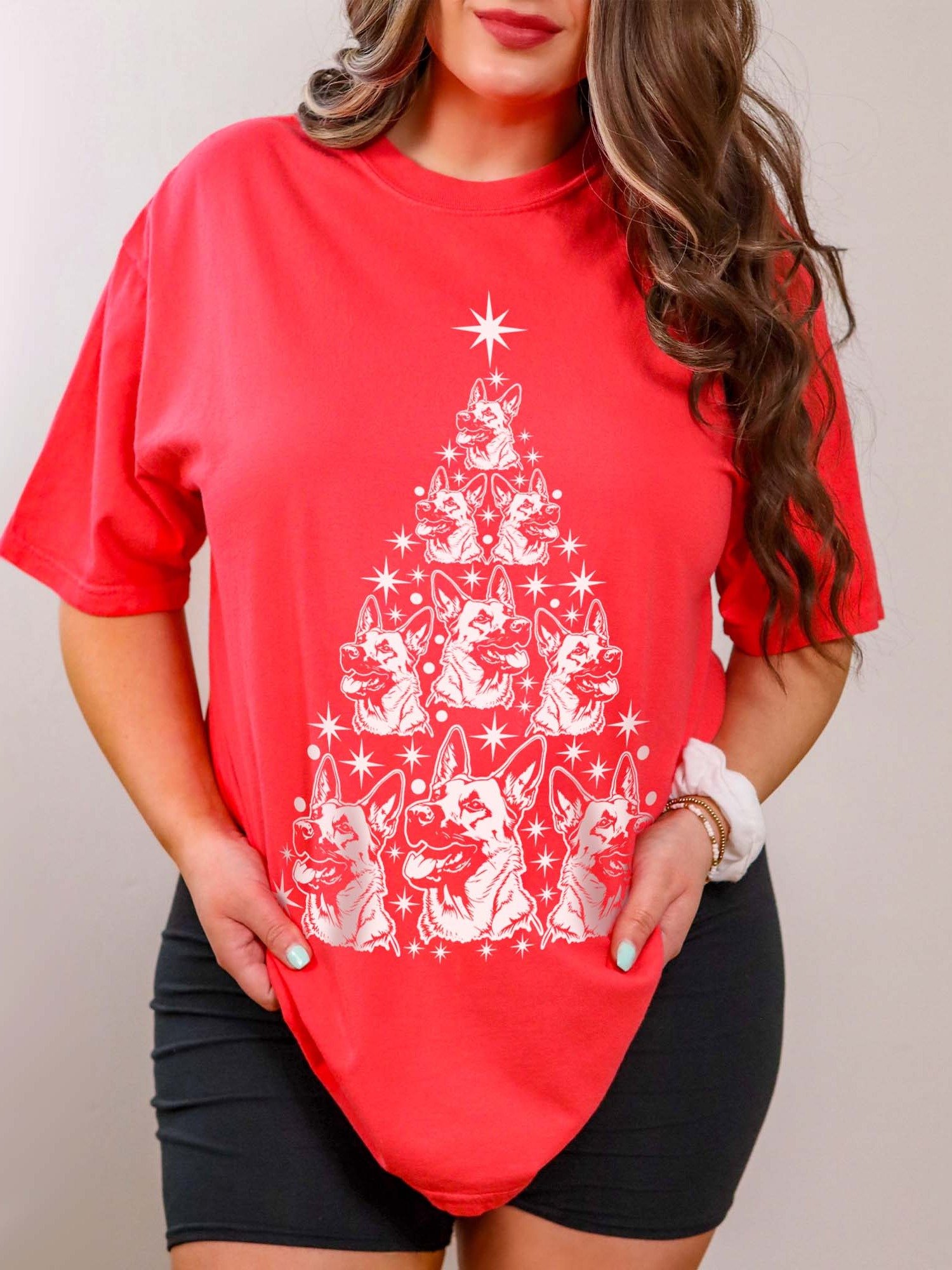 Belgian Malinois Christmas Tree T-Shirt product image (1)