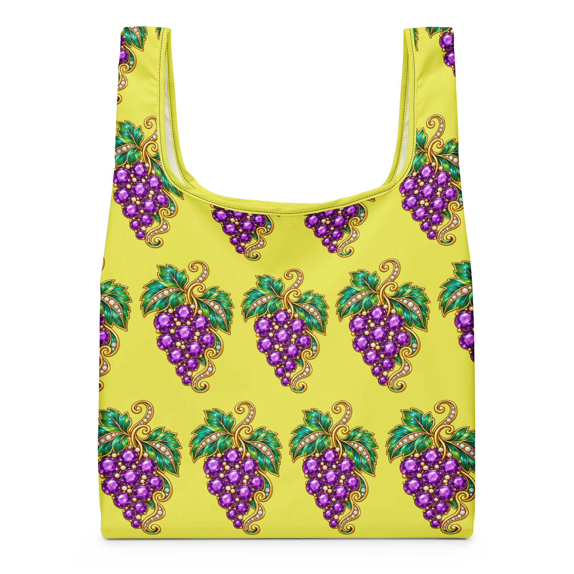Golden Grape Brooch Design Shopping Tote product image (1)