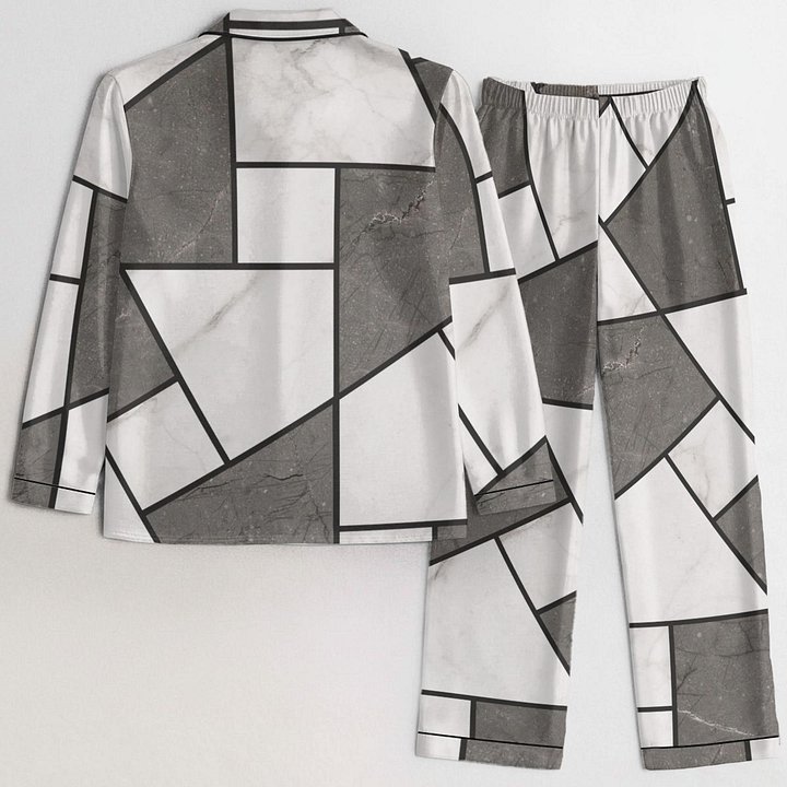 Monochrome Marble Geometric Pajama Set product image (2)