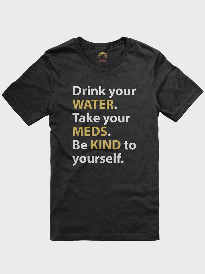 Water, Meds & Kindness T-Shirt (Yellow) product image (2)