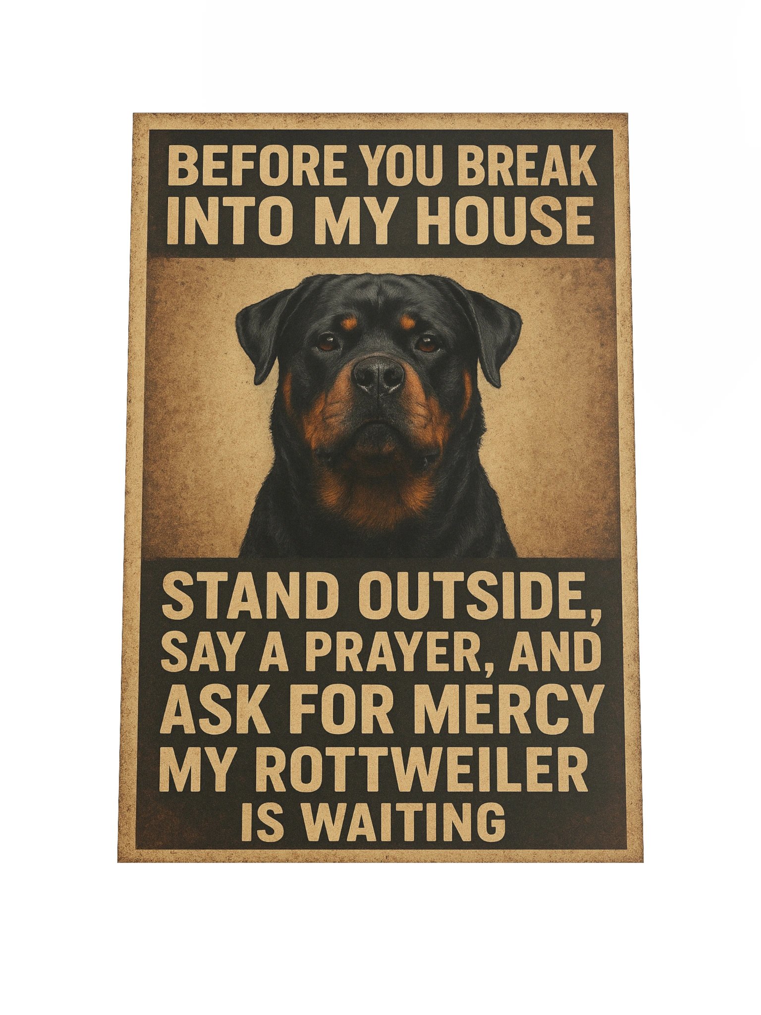 Rottweiler Warning Poster product image (3)