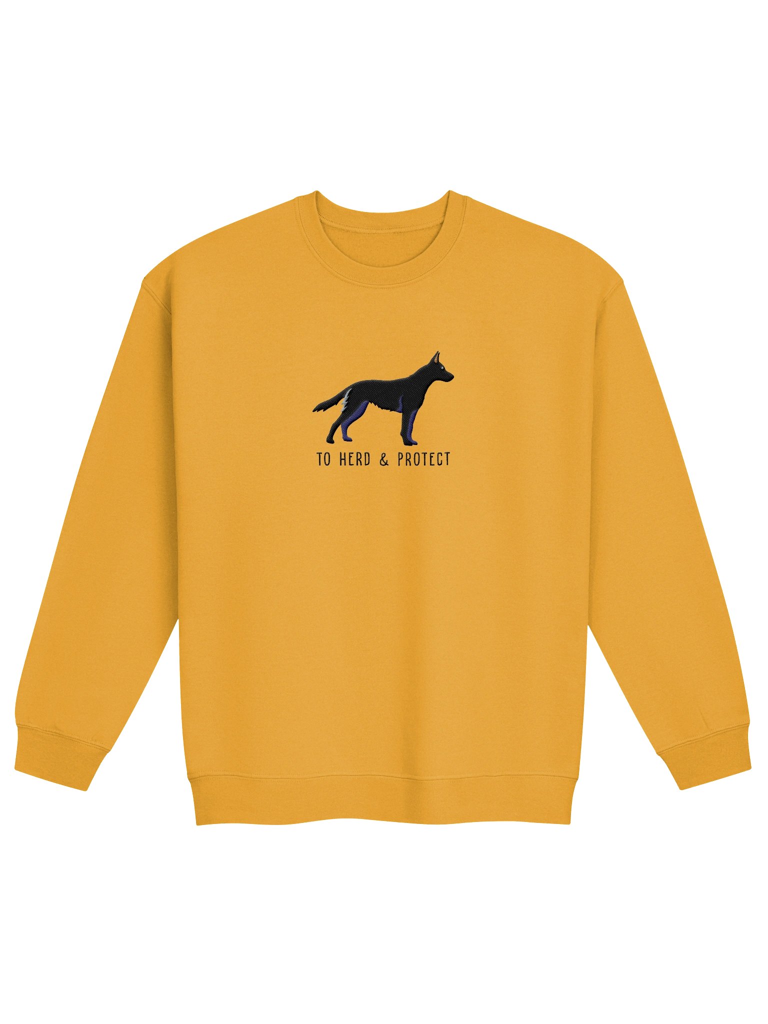 To Herd and Protect Sweatshirt (Embroidered) of a Belgian Malinois(Black) product image (4)