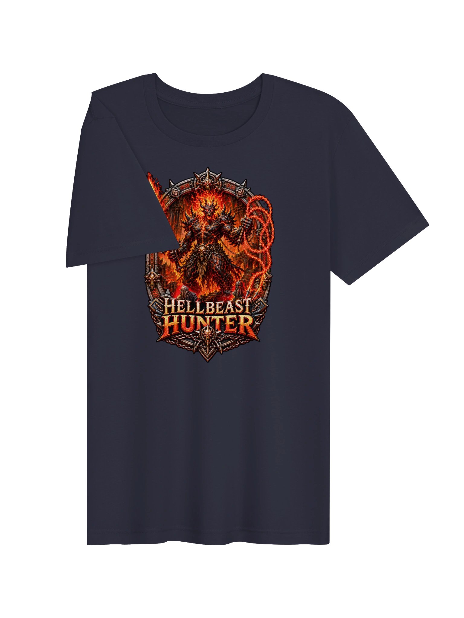 HELLBEAST HUNTER: Shadow & Flame | Dark Fantasy RPG T-Shirt product image (3)