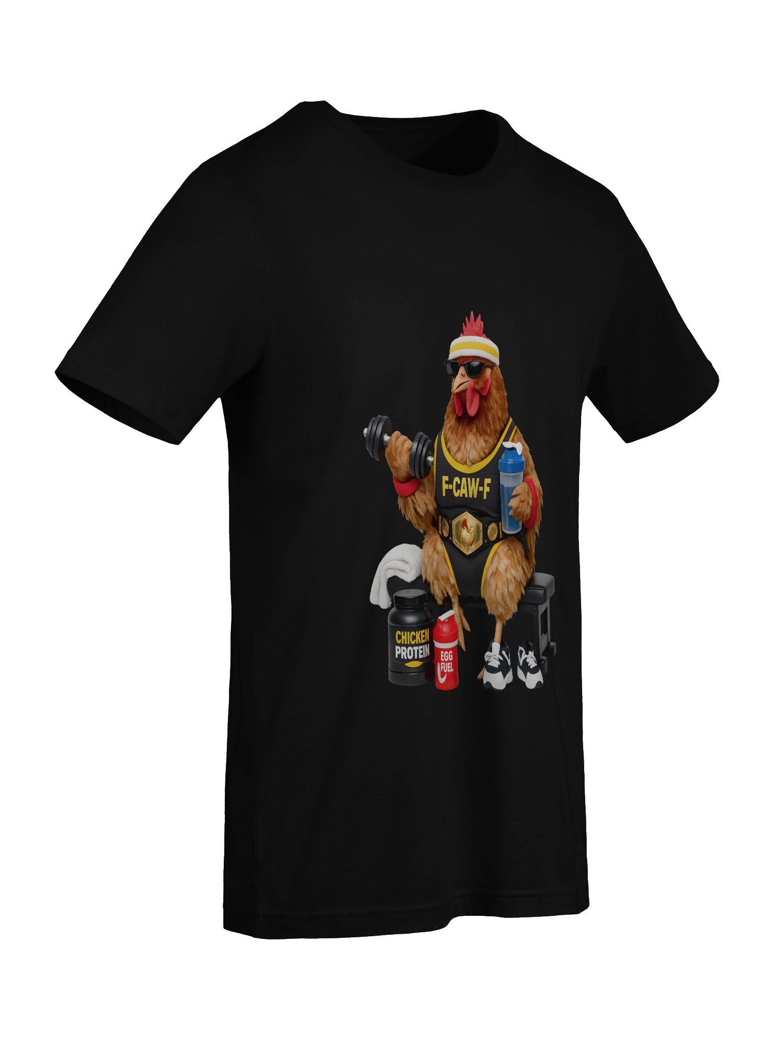 F-CAW-F Bodybuilding chicken flexes with gear (Front) product image (9)