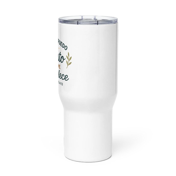 Ceramic Mug cristiana con tapa – “Todo lo puedo en Cristo” (Filipenses 4:13) – En español product image (2)