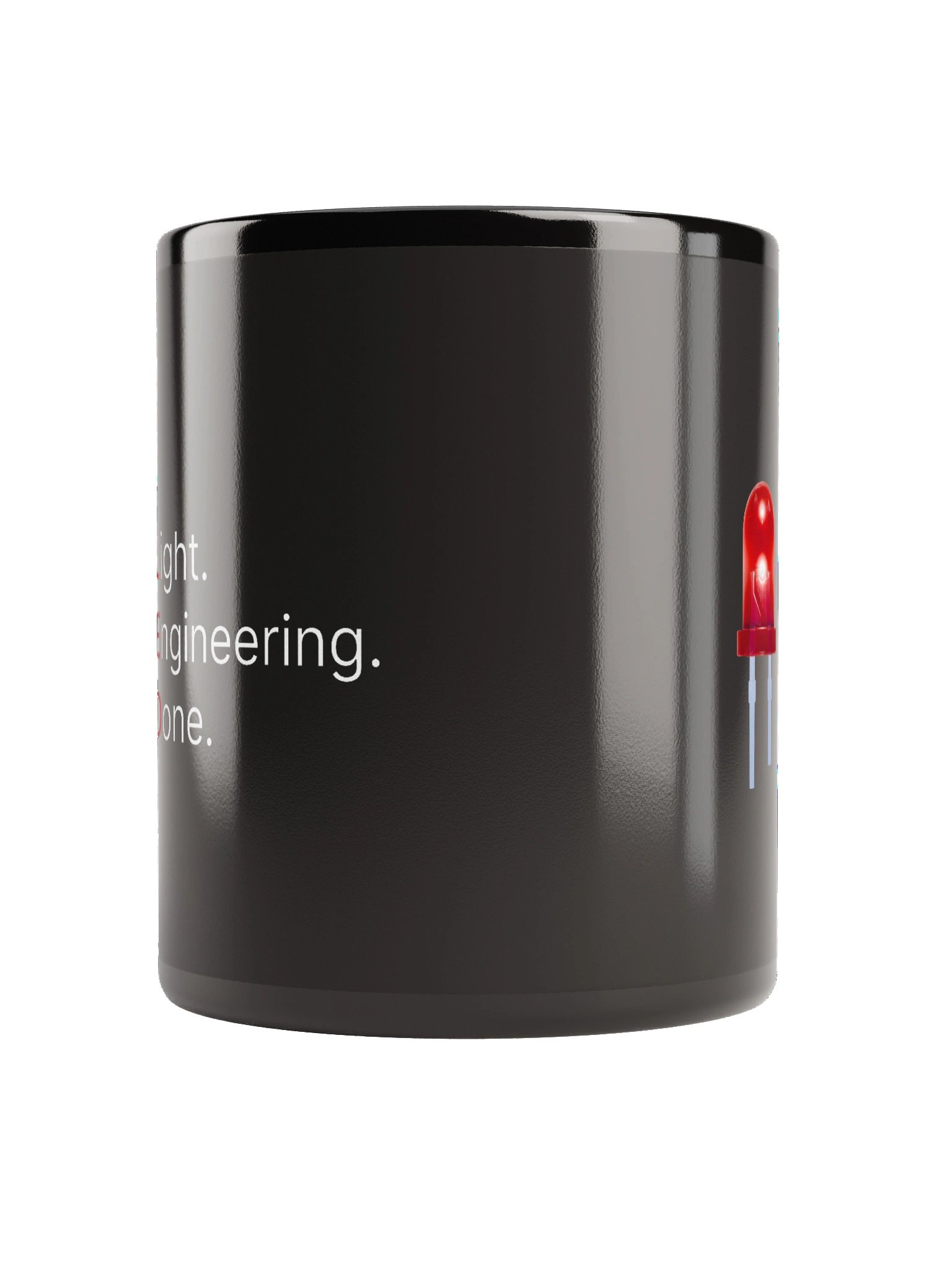 LED | Light. Engineering. Done. - Black Glossy Mug product image (5)