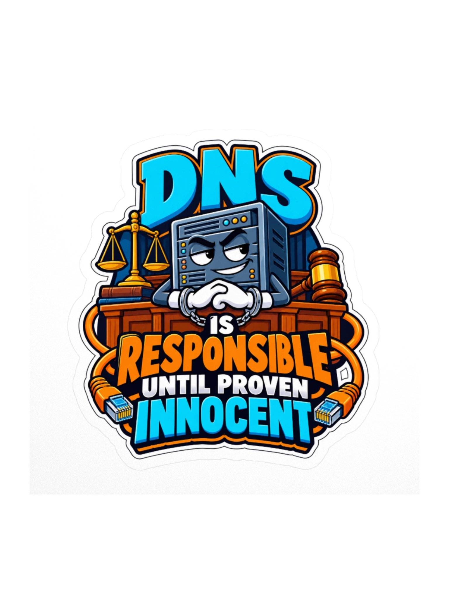 DNS Is Responsible Until Proven Innocent Sticker product image (1)