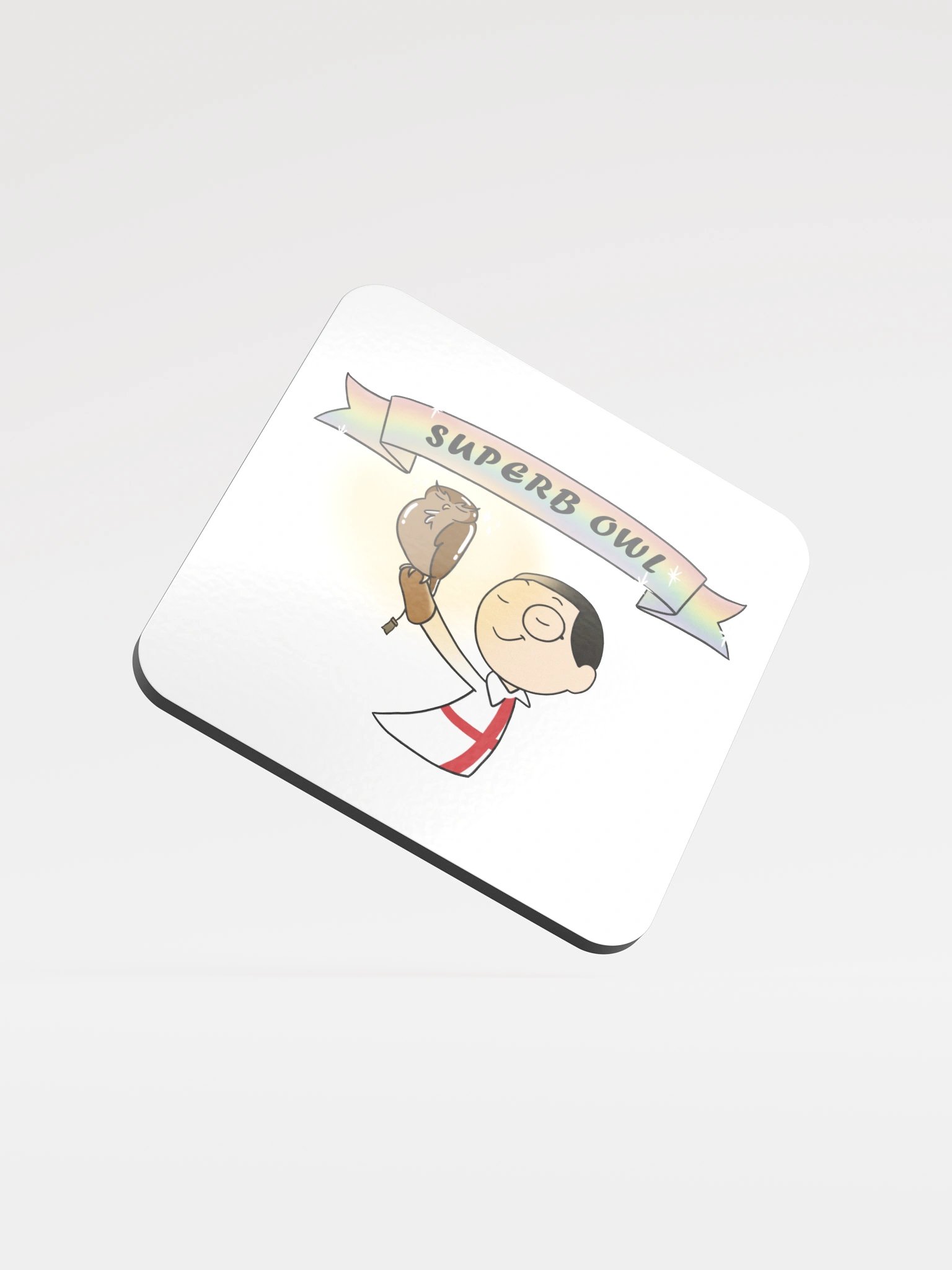 Superb Owl Glossed Cork Coaster product image (1)