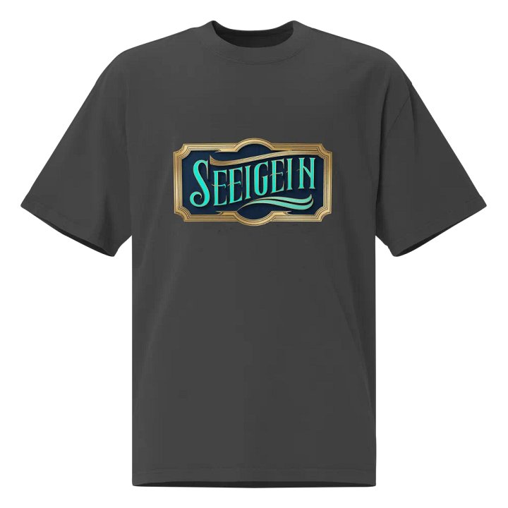 Vintage Elegance Teal Text T-Shirt product image (1)