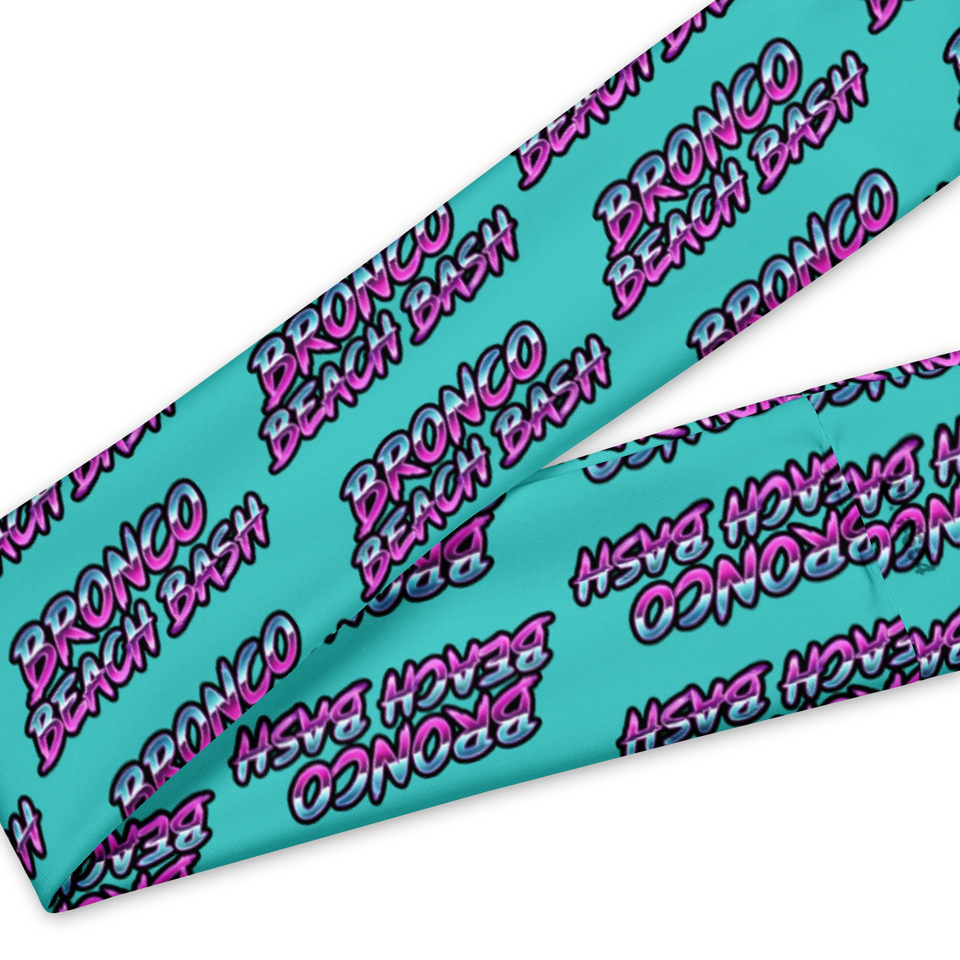 2026 Bronco Beach Bash OBX / Destination Bigfoot Bronco Collab All Over Print Headband (Dark Turquoise) product image (4)