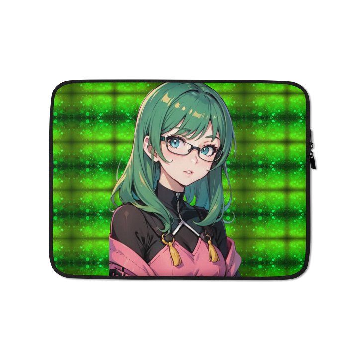 (GREEN WAIFU) K Laptop Sleeve product image (1)