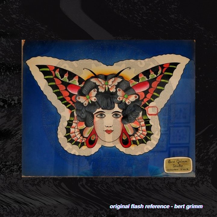 Bert Grimm Traditional Butterfly Lady Head Pattern product image (2)