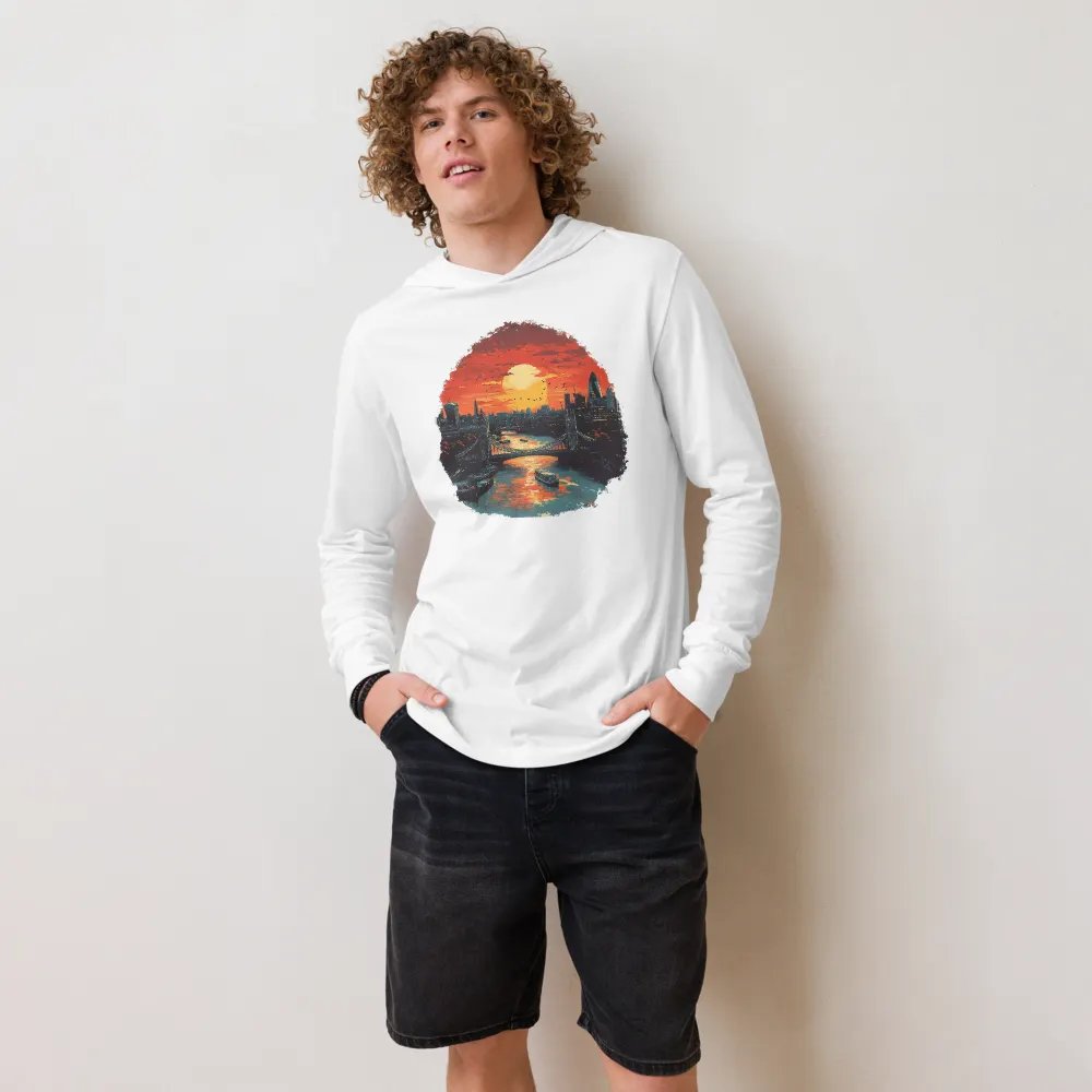 London Sunset Unisex Hooded Tee – Tower Bridge & City Lights product image (3)