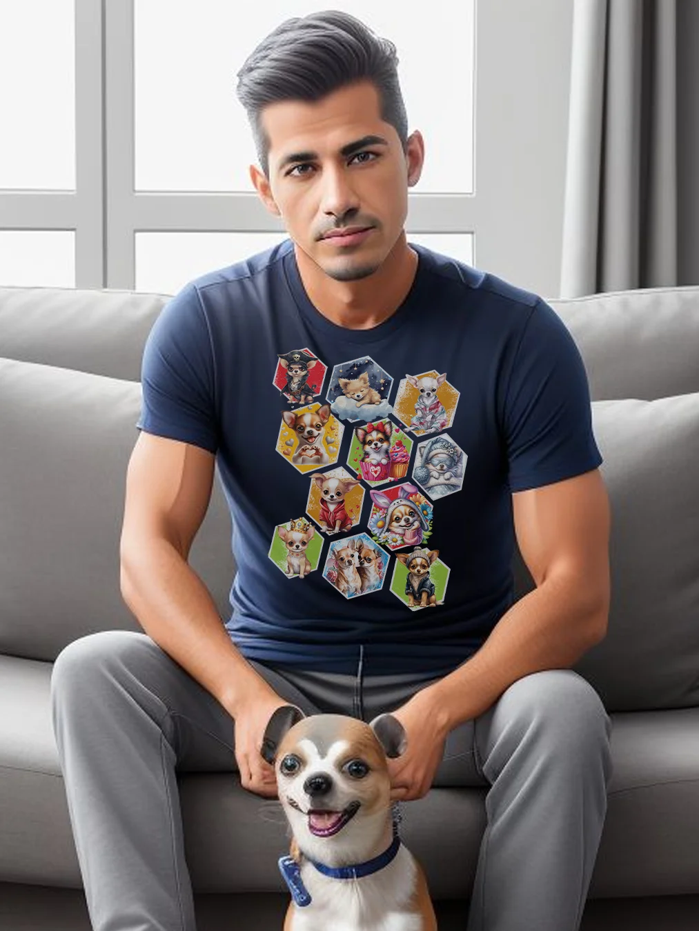 Funny Cute Chihuahuas in Cubes for Anyone Who Loves Their Pet T-Shirt product image (3)