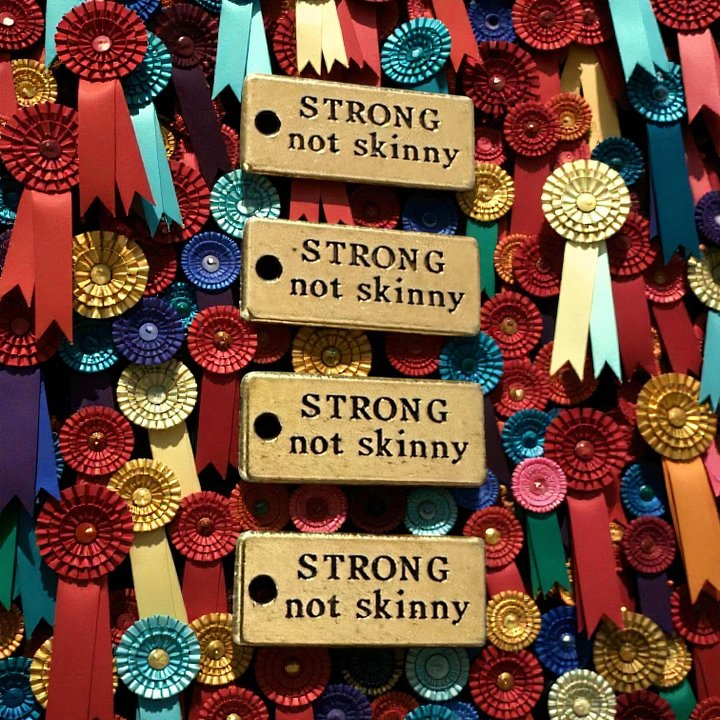 Strong Not Skinny Gold Whinny Winners Braid and Bridle Charms for Horses | Little Shop of Ponies product image (1)