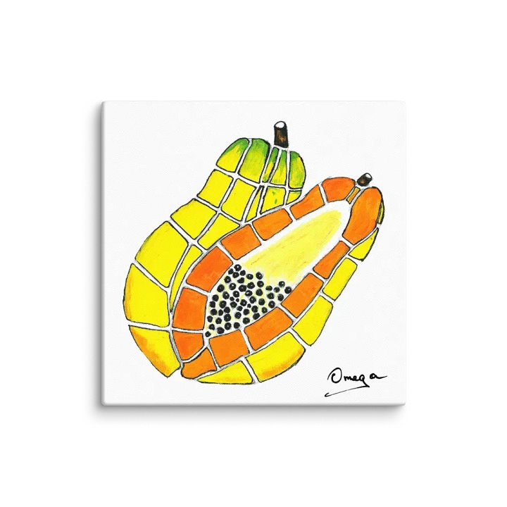 Papaya | Original Hand Painted | Canvas (in) | The Omega Collection product image (2)