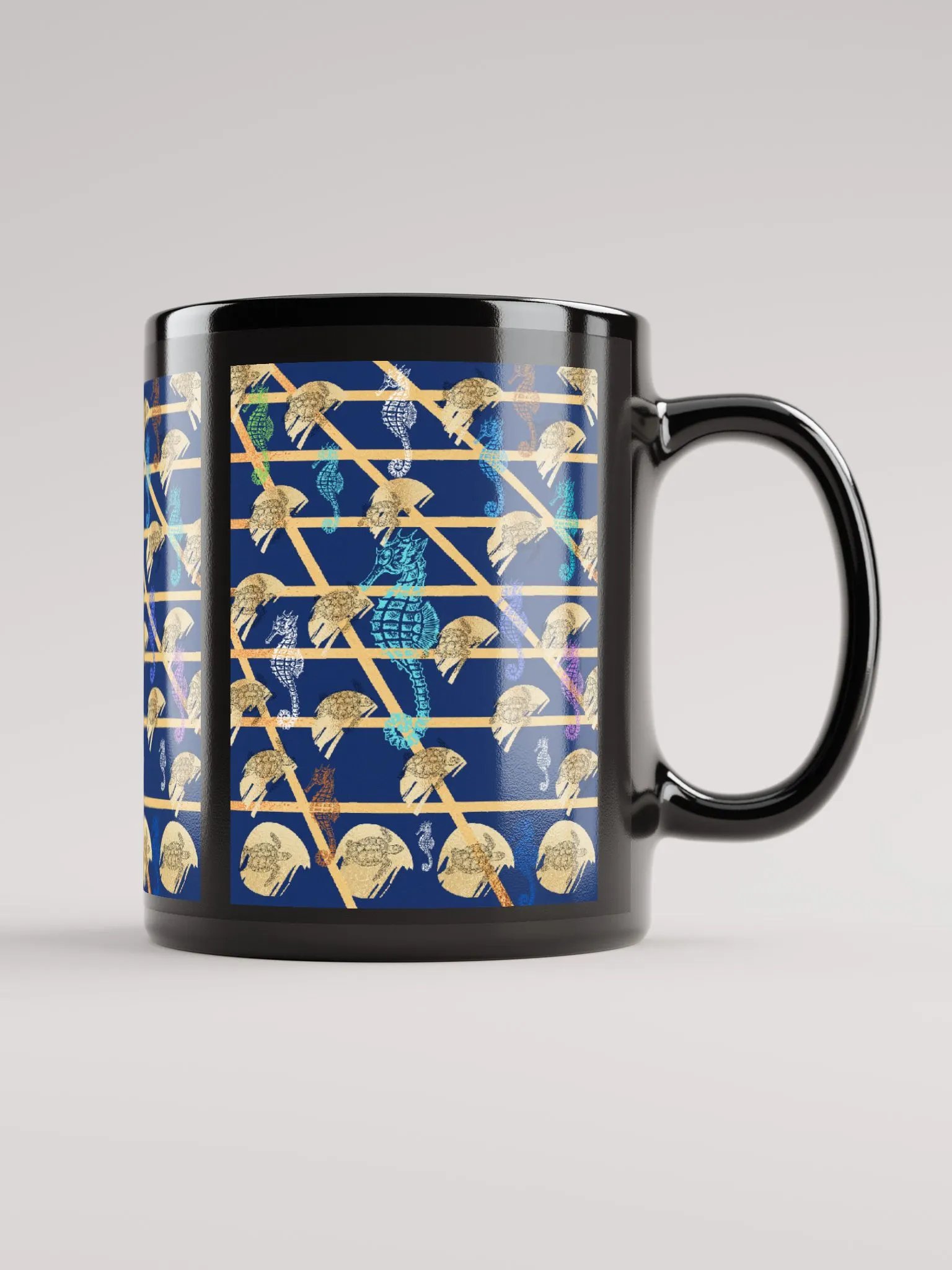 JoBeth Nautical ⚓ Black Glossy Mug product image (1)