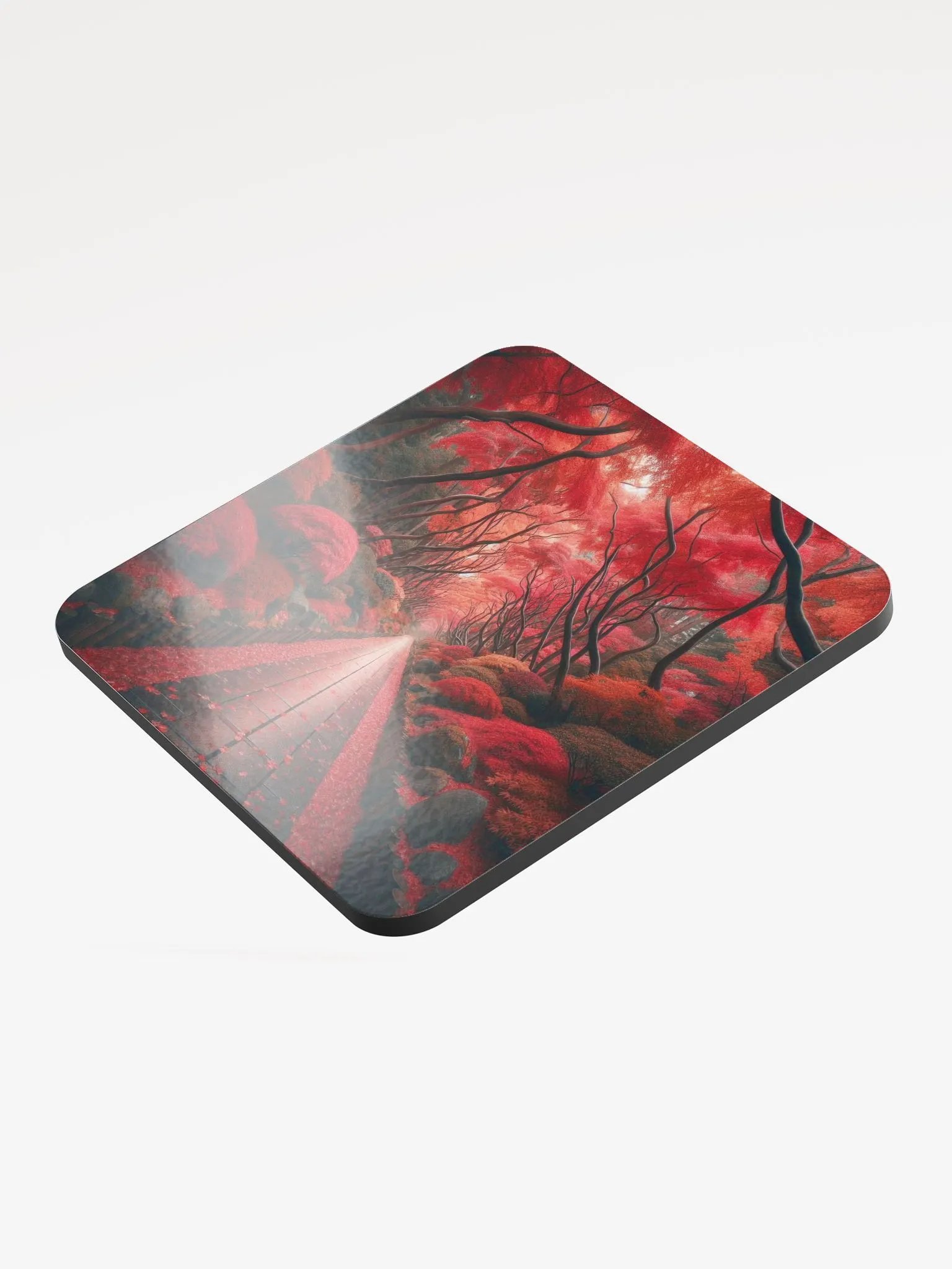 Vibrant Red Foliage Cork Coaster product image (3)