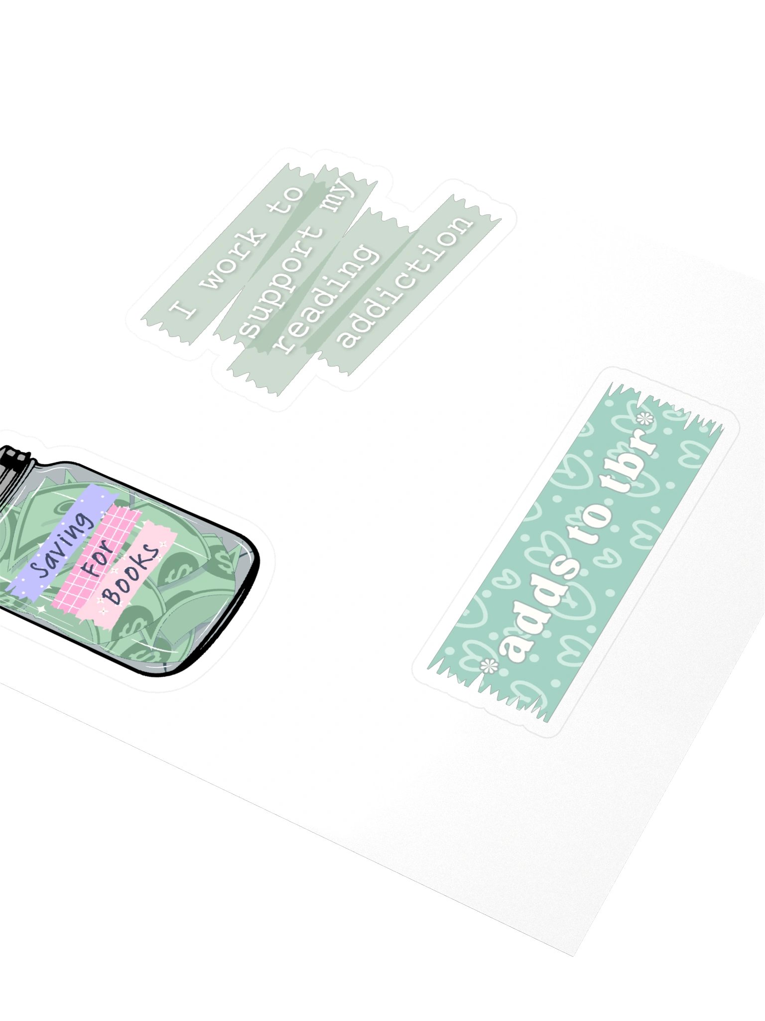 Book Lover Stickers - Green product image (3)