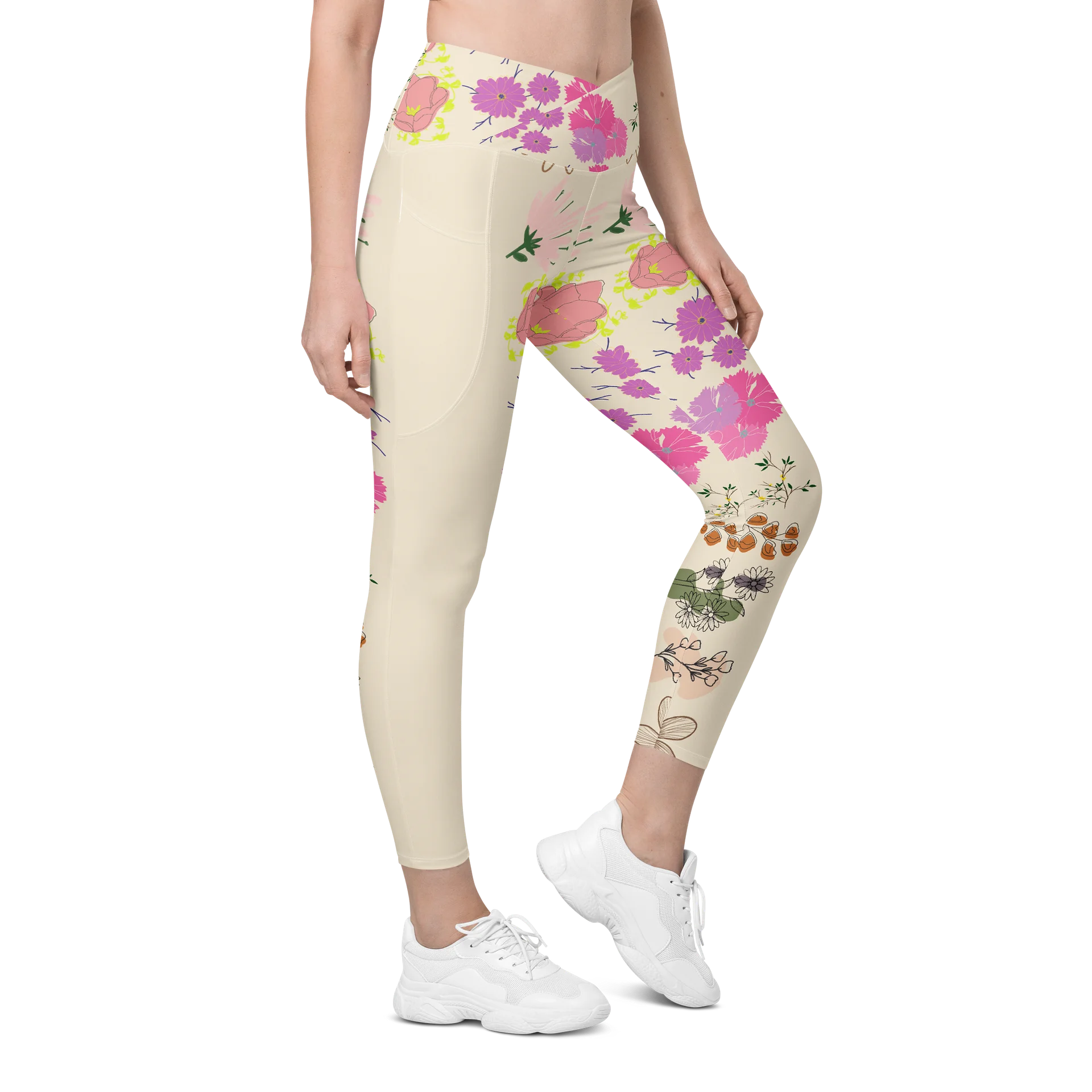'PHILIUS' Floral Fusion Crossover Leggings product image (5)
