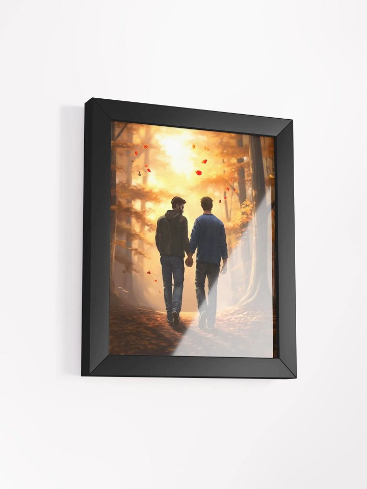 Fall Romance - Gay Couple Studio Framed Print product image (2)