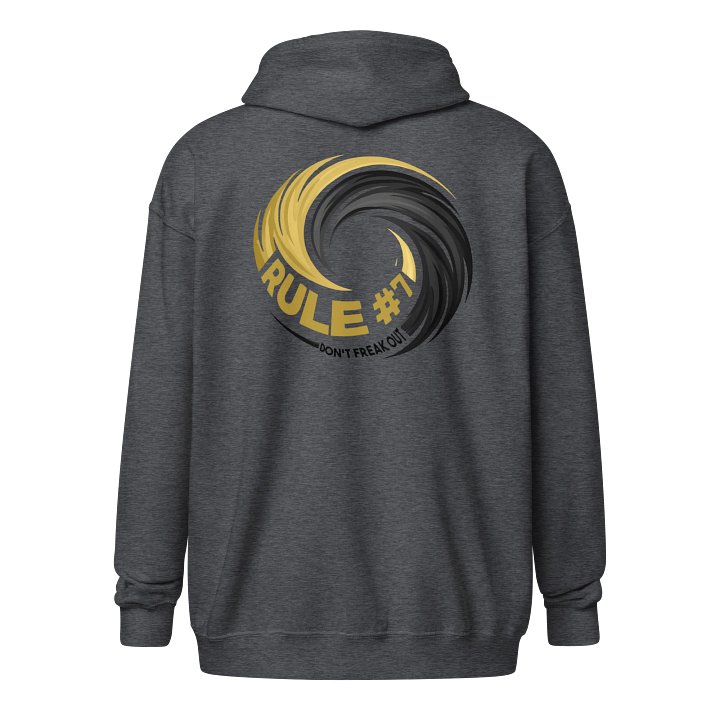Rule #7 Zip Hoodie Black and Gold product image (10)