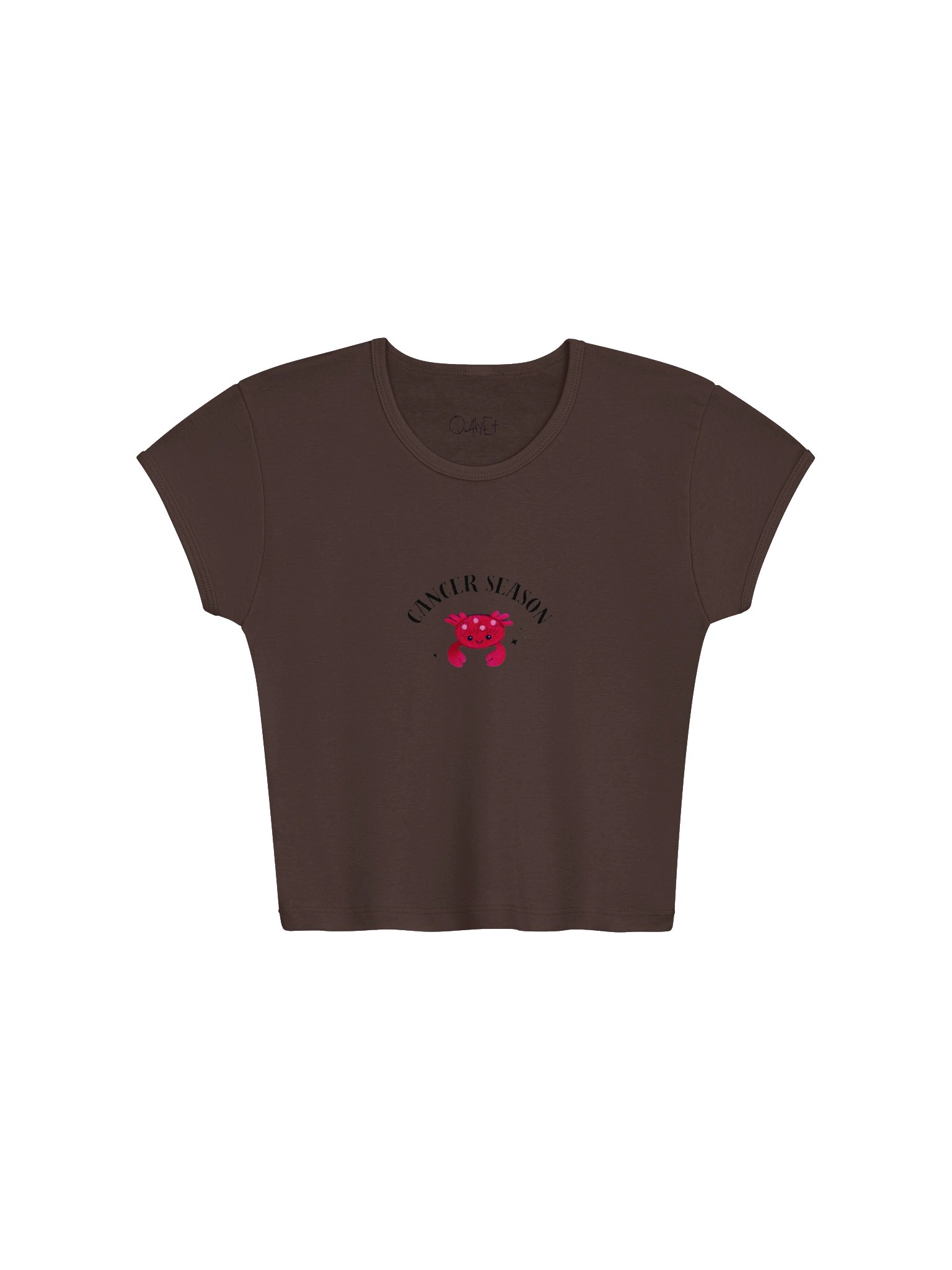 QWHYET Cancer Season Cute Crab Crop Top product image (1)