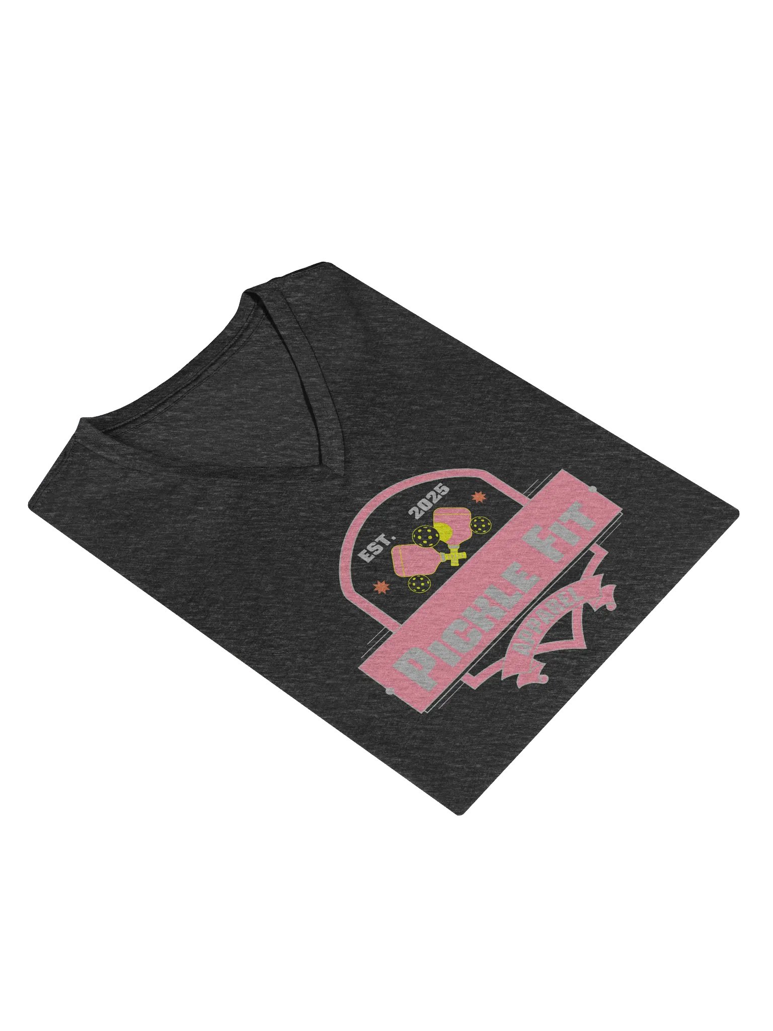 Pickle Fit Pink Logo Women's V-Neck Tee product image (14)
