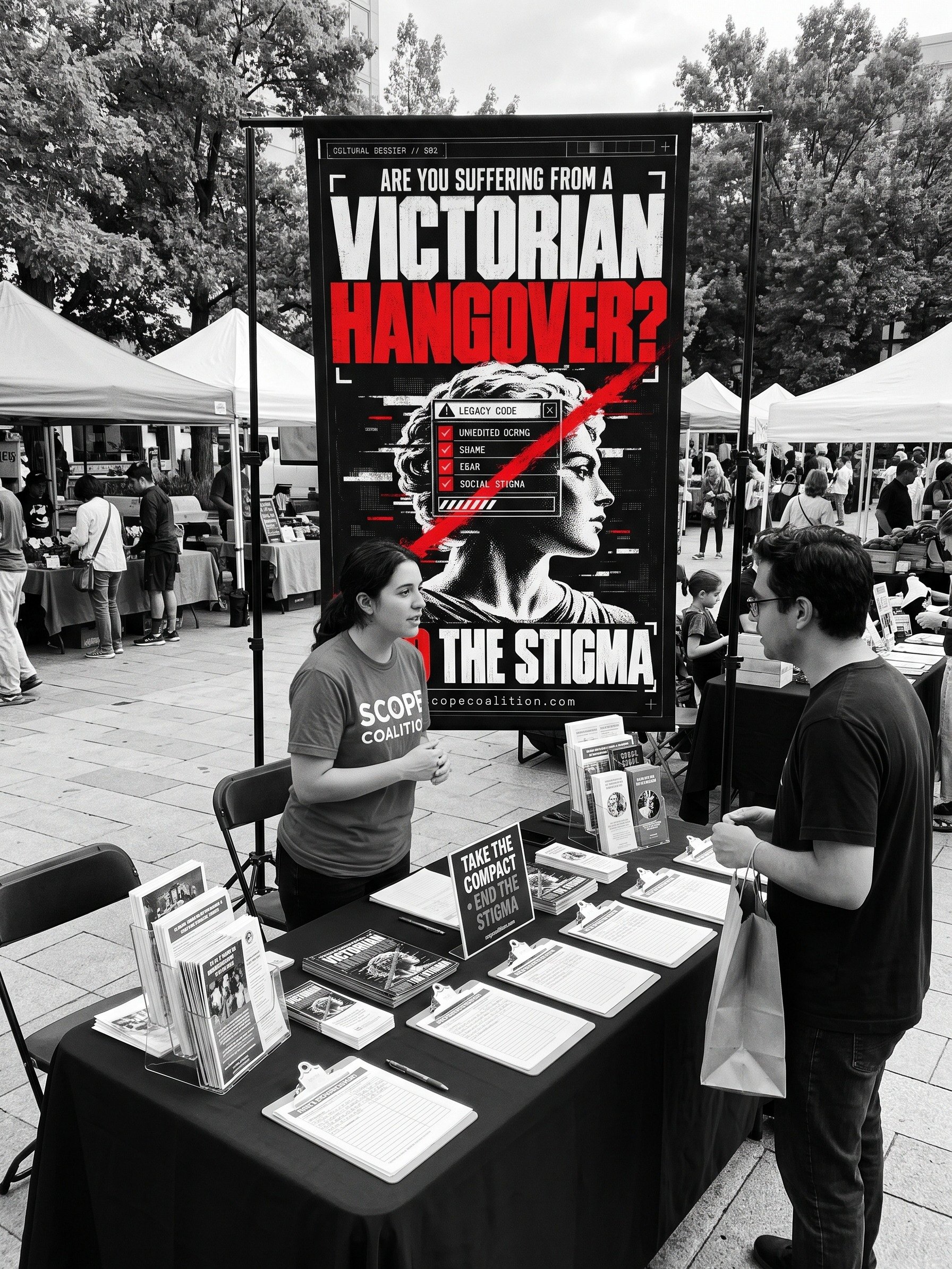 Victorian Hangover: End the Stigma" Civic Action Flag & Banner product image (1)