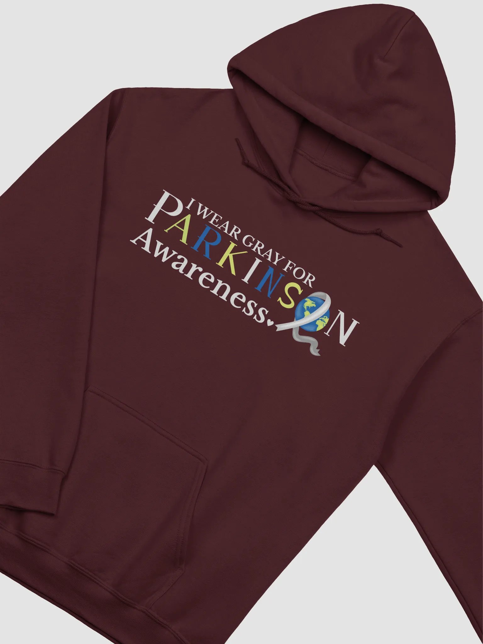 I Wear Gray For Parkinson`s Awareness, Gildan Hoodie product image (4)