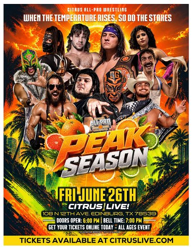 🔥 TICKETS ON SALE NOW 👉🏼 CITRUSLIVE.COM 🔥

The temperature is rising, and so are the stakes at PEAK SEASON on Friday, June 26...