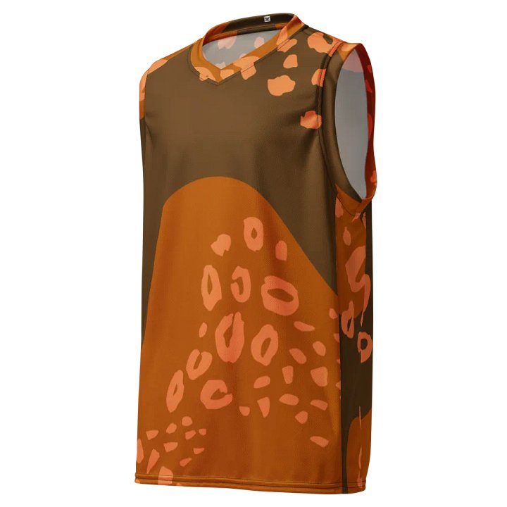 Orange Leopard Dreams All-Over Print Jersey product image (1)