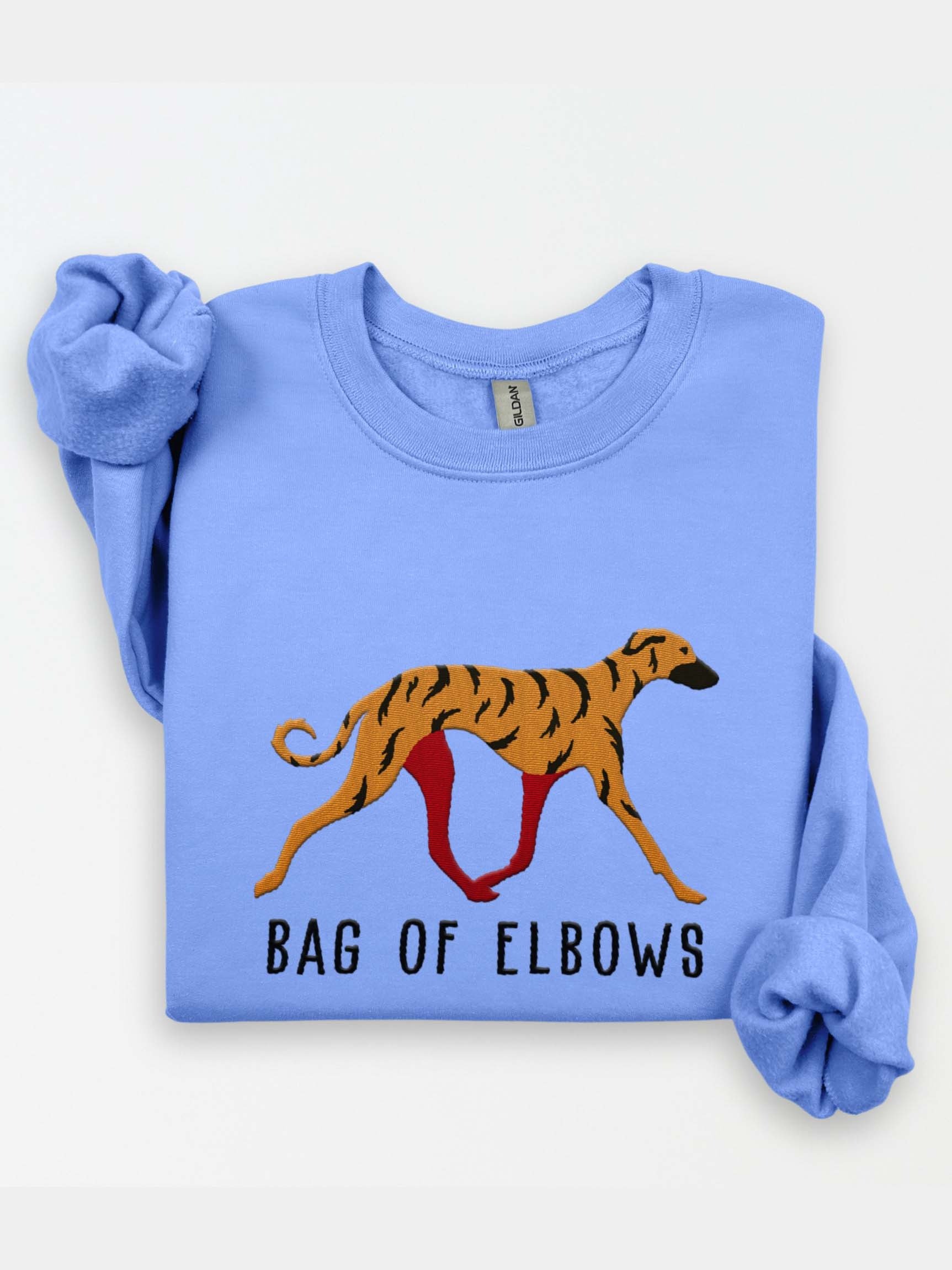 Bag of Elbows Sweatshirt(Embroidered) of a Sloughi(Brindle) product image (2)