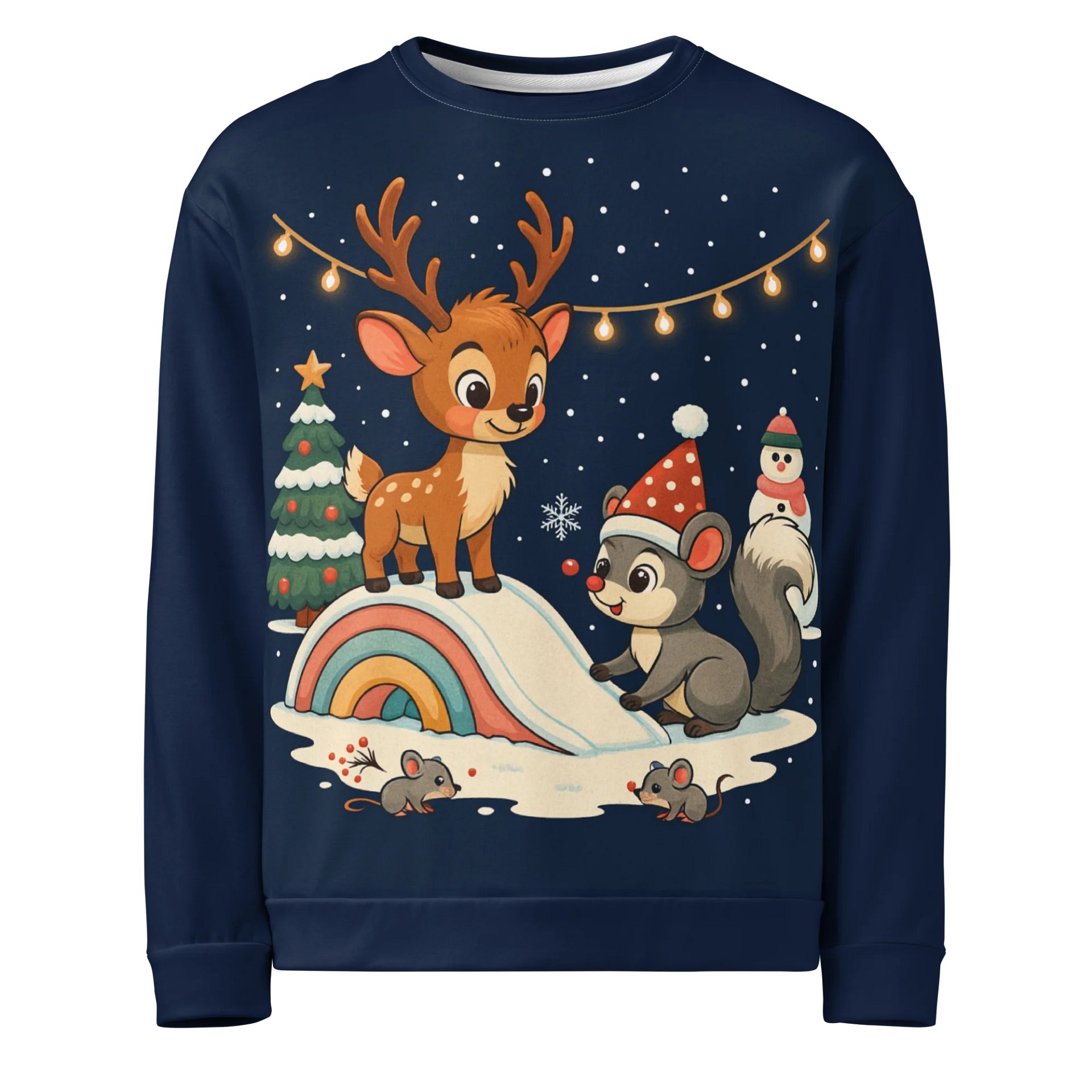 Festive Friends All-Over Print Sweatshirt product image (1)
