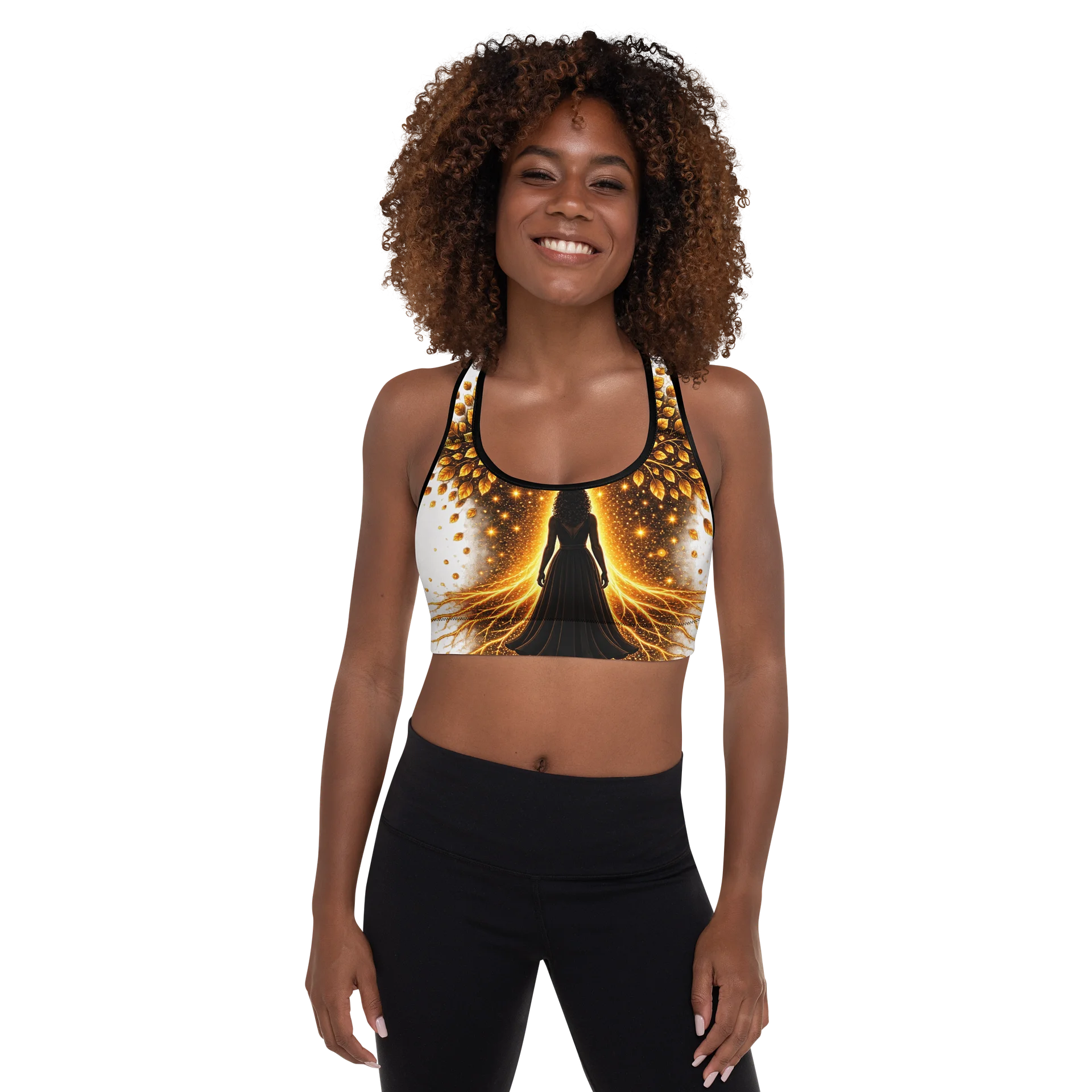 Golden Tree Glow Padded Sports Bra product image (1)