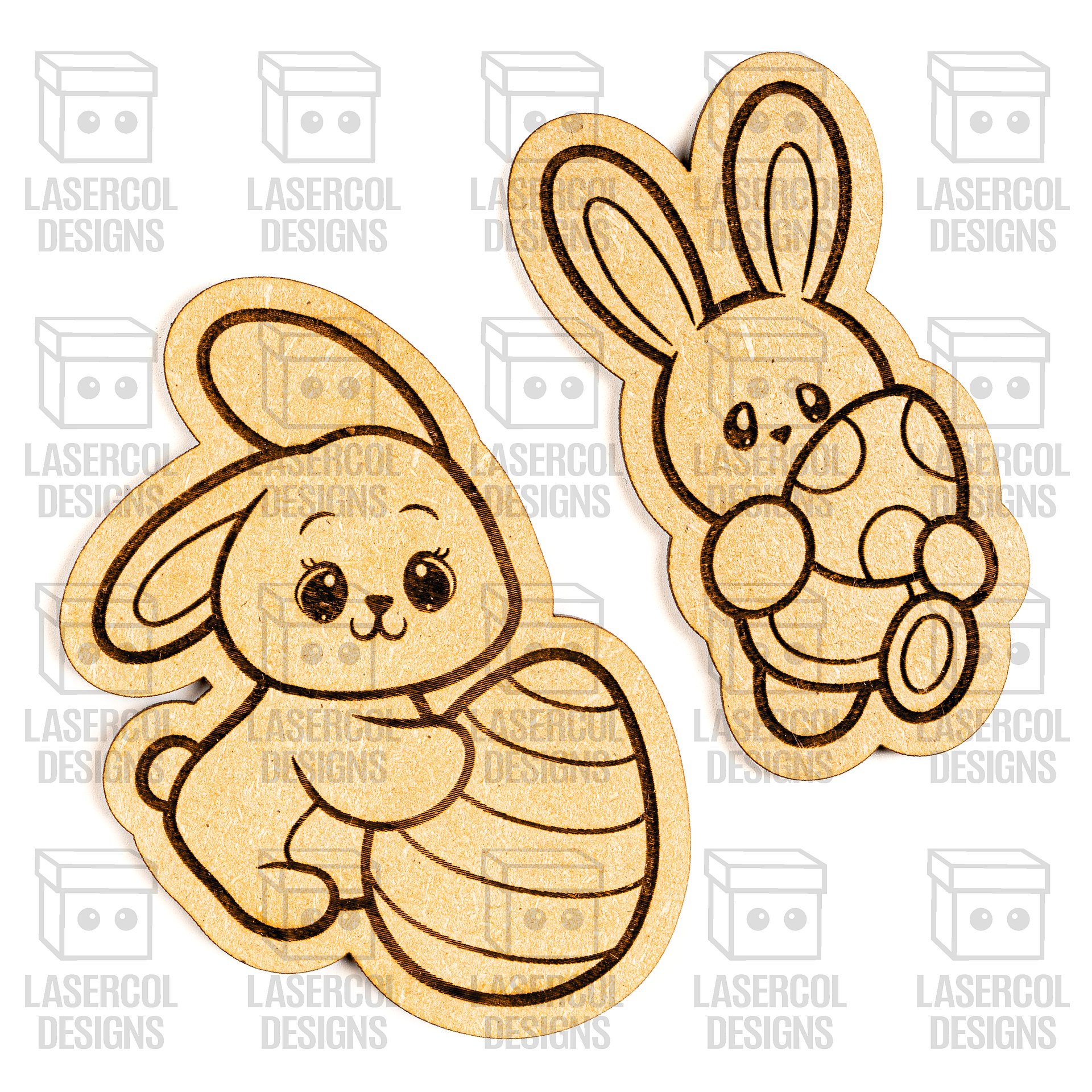 Easter Bunny Paint Kit DIY Cut Outs Set 7 - Laser Cut Files product image (7)