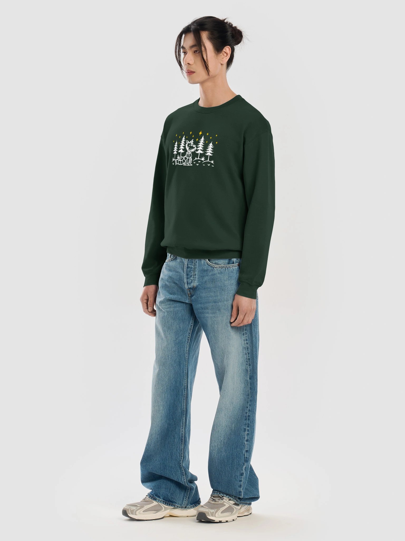 Cairn Terrier Winter/Christmas Line Art Design Embroidered Sweatshirt product image (23)