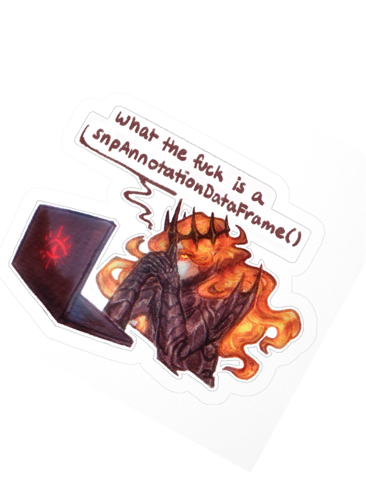 sauron hating bioinformatics || the silmarillion [STICKER] product image (2)
